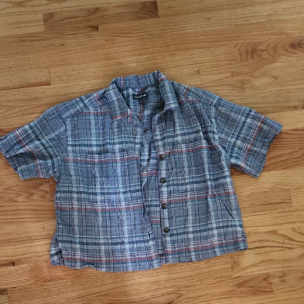 Toad&Co Plaid Fletcher Top Small Organic Cotton